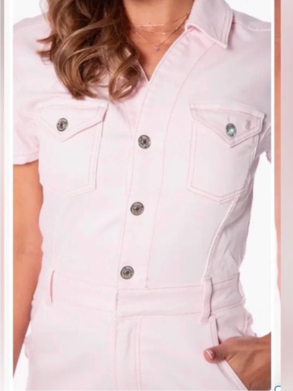 Juicy Couture Pale Pink Collared Jacket
